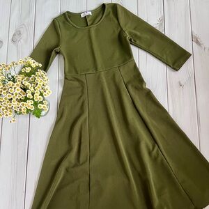 Olive Green Midi Skirt
